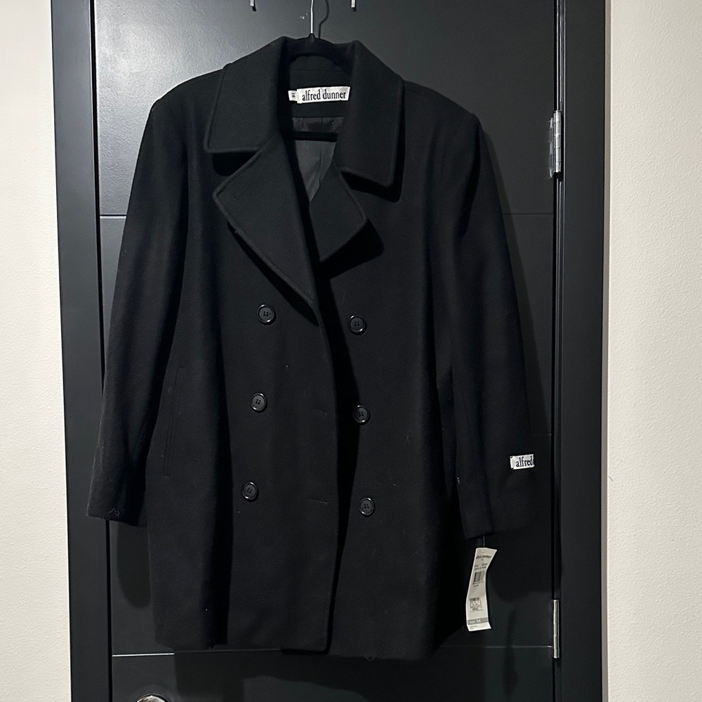 Alfred Dunner 100% Wool Black Coat Women's